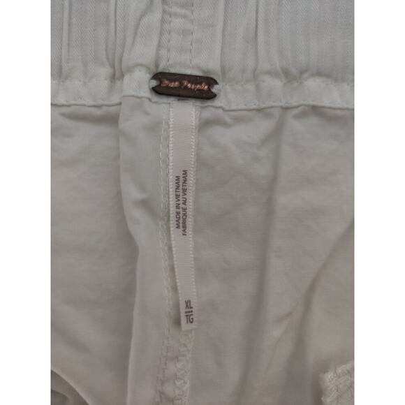 Free People Shorts Size XL Pleated Shorty Pull On Jasmine White High Rise NWT - Picture 11 of 13
